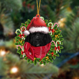 Godmerch- Ornament- Newfoundland 1-Xmas Bandana Hanging Ornament, Happy Christmas Ornament, Car Ornament