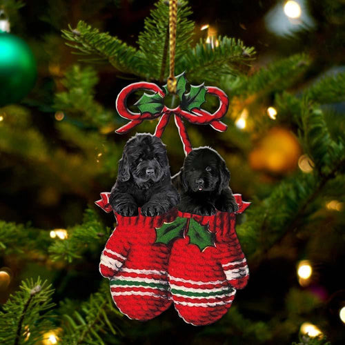 Newfoundland Inside Your Gloves Christmas Holiday-Two Sided Ornament, Christmas Ornament, Car Ornament