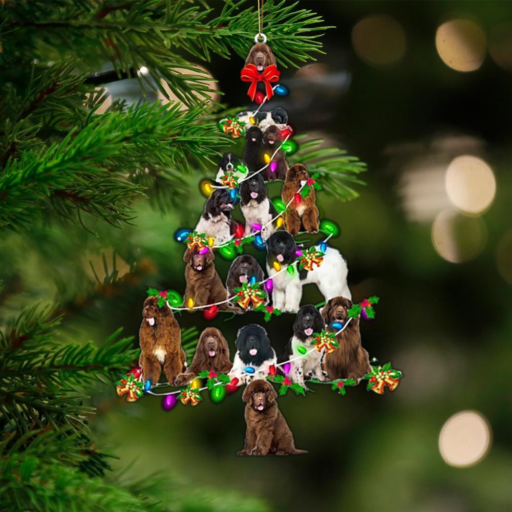 Newfoundland-Christmas Tree Lights-Two Sided Ornament