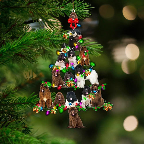 Newfoundland-Christmas Tree Lights-Two Sided Ornament