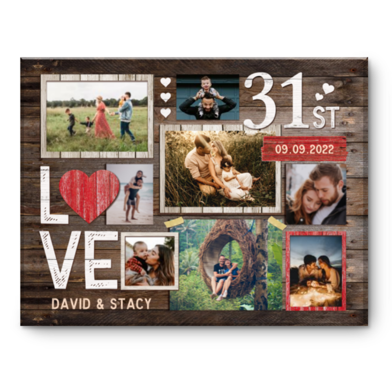 31st Wedding Anniversary Gift, 31st Anniversary Photo Collage, 31st Anniversary Gift