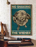 No Shaking The Wiener Dachshund Retro Canvas And Poster, Wall Decor Visual Art