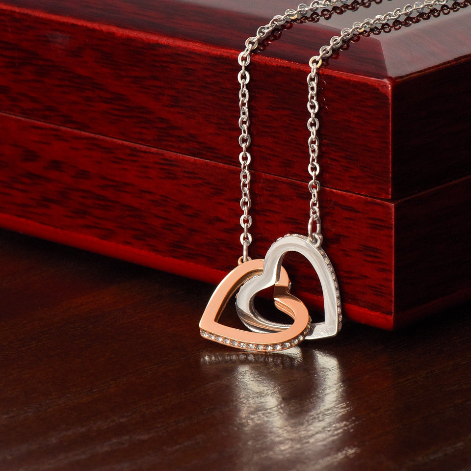 To My Lovely Daughter | Never Forget That I Love You | Interlocking Hearts necklace