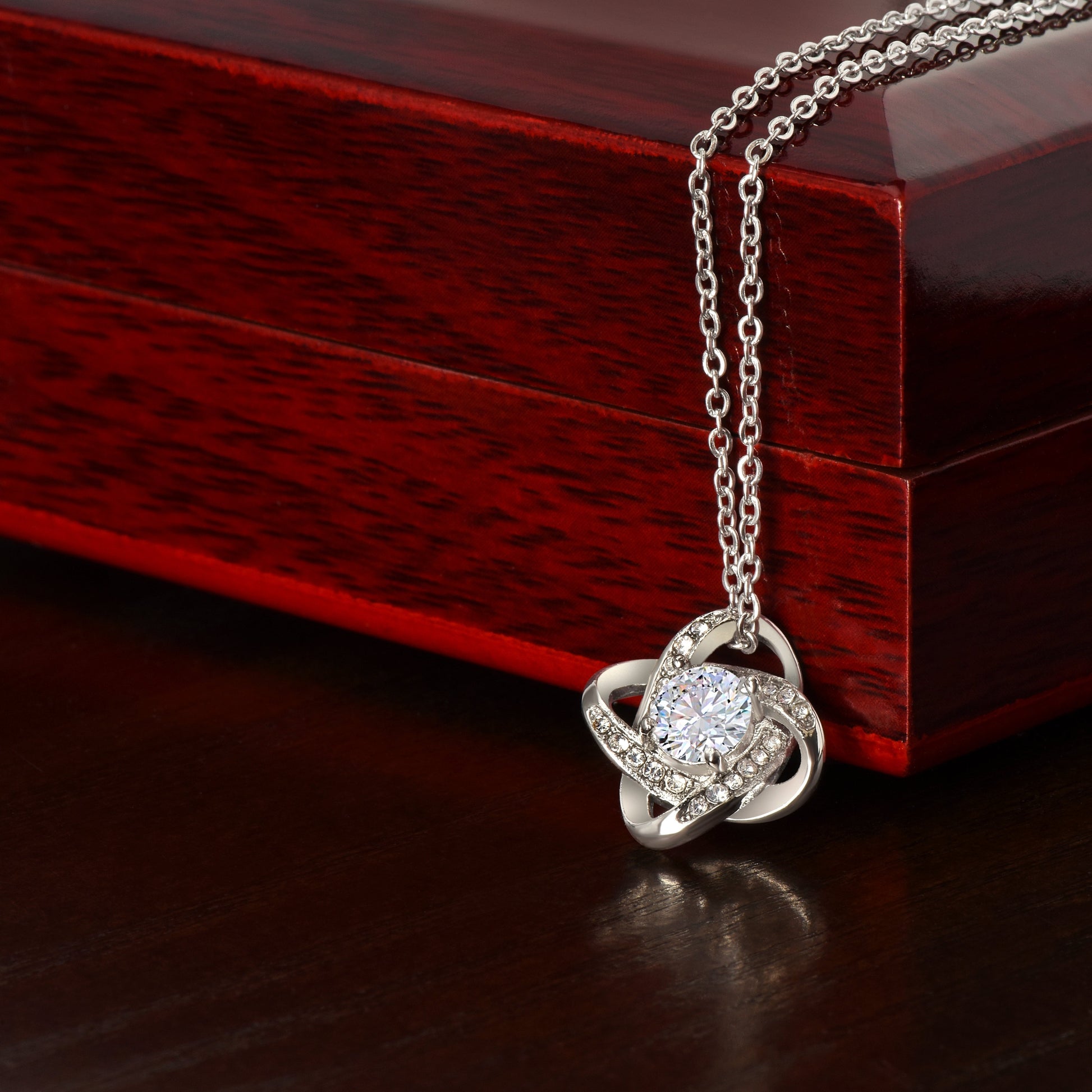 To My Soulmate | I Will Be With You Forever | Love Knot Necklace
