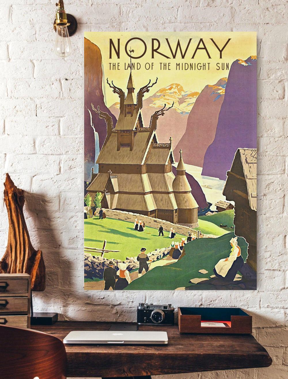Norway The Land Of The Midnight Sun Canvas And Poster, Wall Decor Visual Art