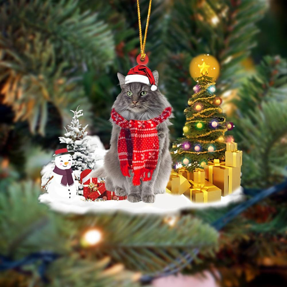 Norwegian Forest Cat Christmas Ornament Christmas Tree Hanging Acrylic Ornament Gift