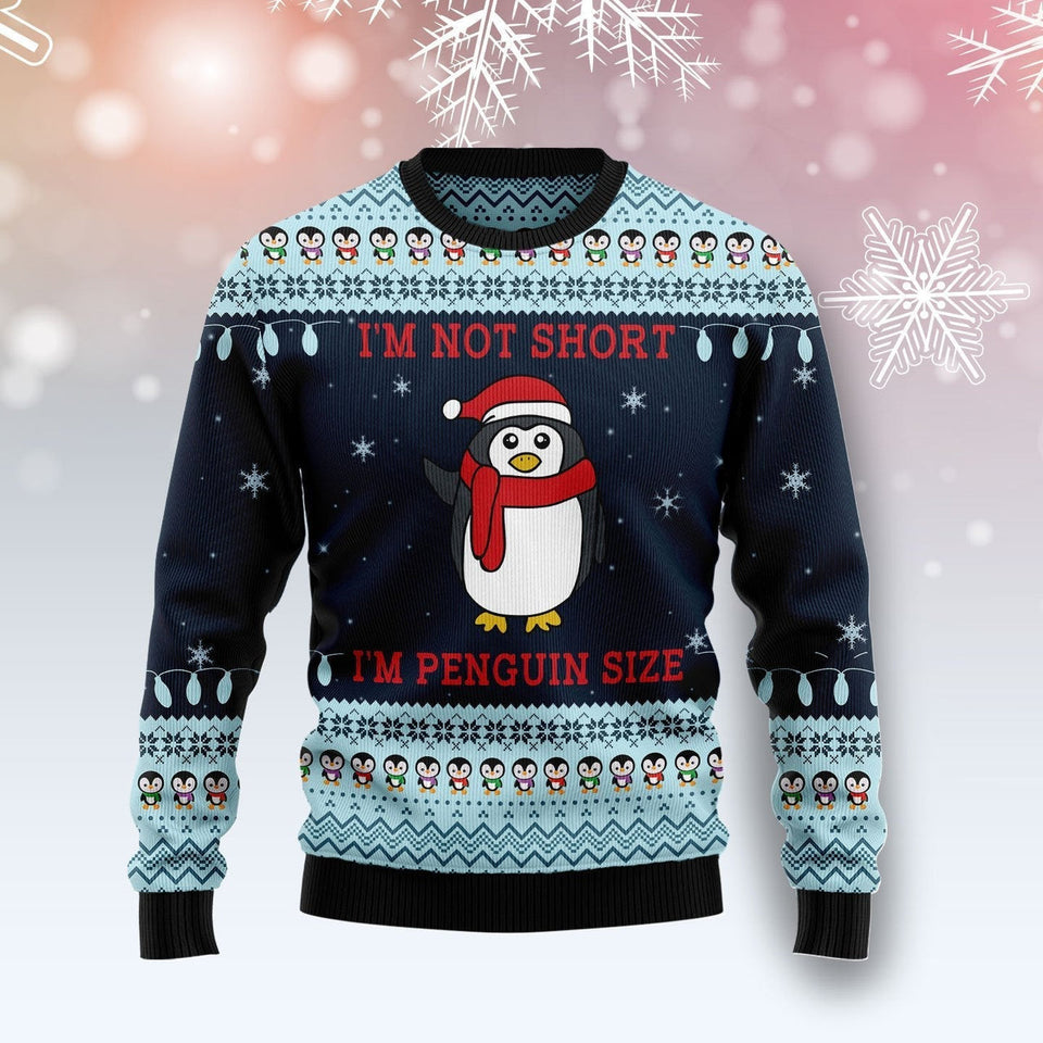 Not Short Penguin Ugly Christmas Sweater 