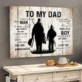 Hunting Gift For Dad From Son Dad Hunting Lover Canvas Wall Art Gift For Dad