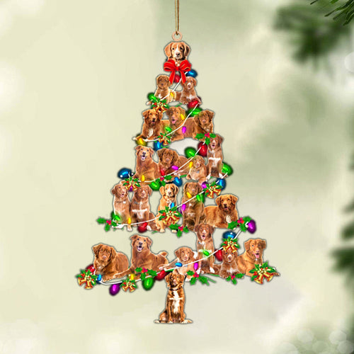 Nova Scotia Duck Tolling Retriever-Christmas Tree Lights-Two Sided Ornament, Christmas Ornament, Car Ornament