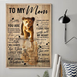 Lion Mom And Daughter Canvas Wall Art, Wall Decor Visual Art