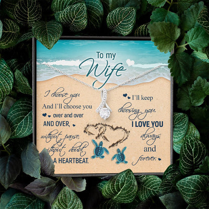 Gift For Wife I Choose You Alluring Beauty Necklace Message Card