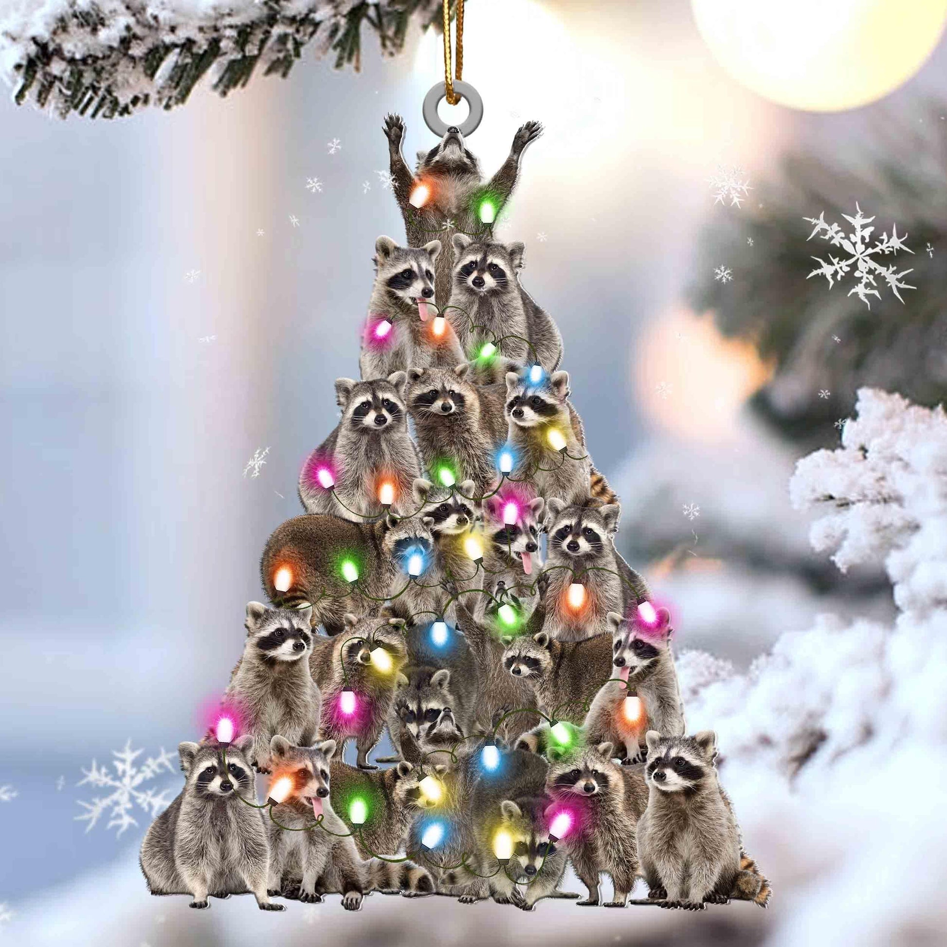 Raccoon lovely tree gift for animal lover gift for Raccoon lover ornament