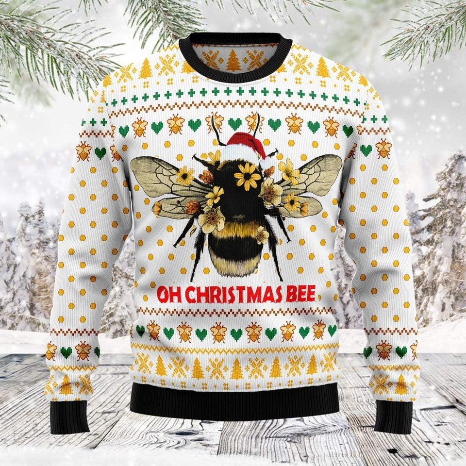 Oh Christmas Bee Bee Ugly Christmas Sweater 