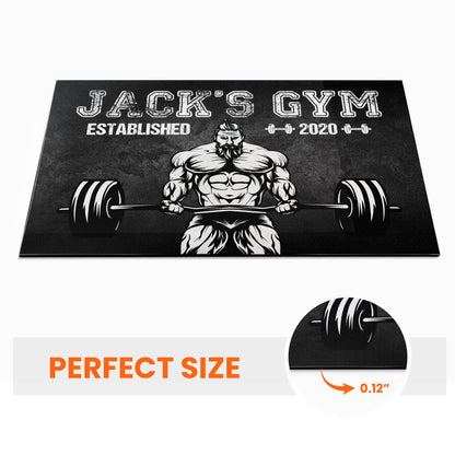 Old Man Gym Room - Personalized Doormat - Gift For Gymer - Old Man Lifting