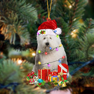 Ornament- Old English Sheepdog-Dog Be Christmas Tree Hanging Ornament, Happy Christmas Ornament, Car Ornament