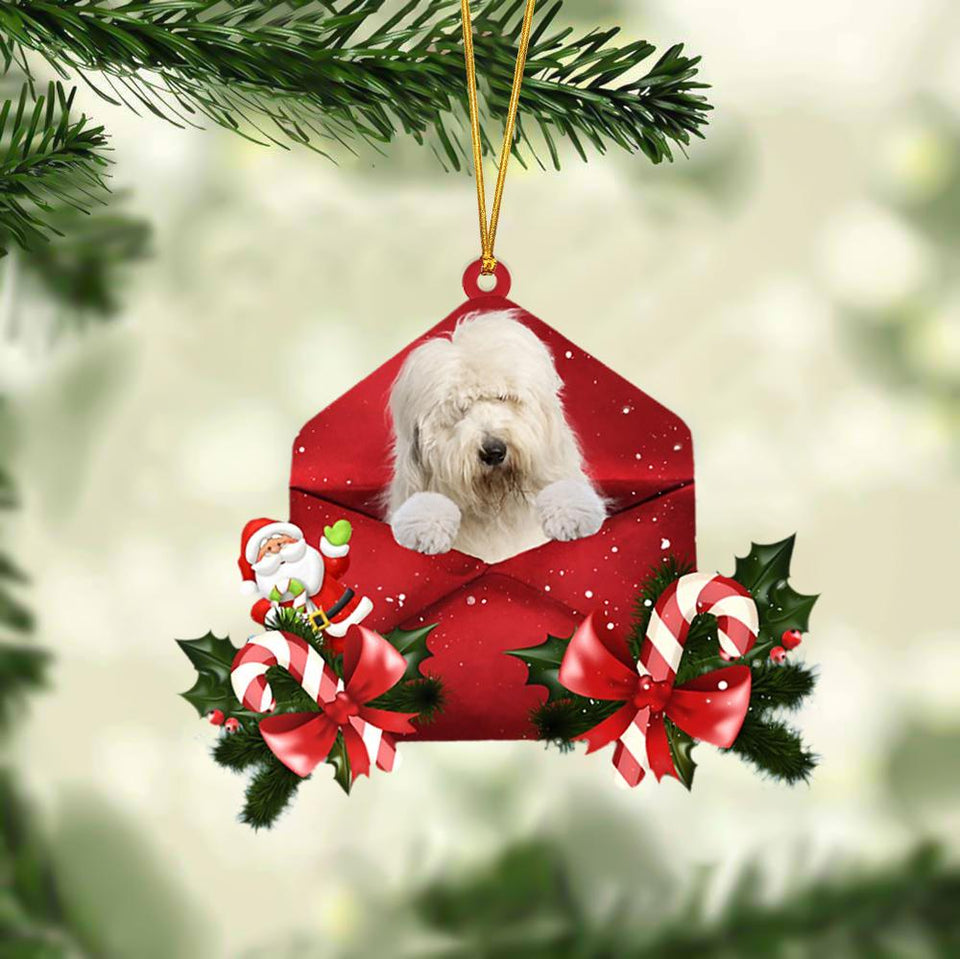 Old English Sheepdog Christmas Letter Ornament Dog Christmas Decoration