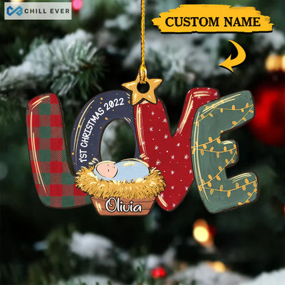 Love Baby's First Chrisrmas 2022 Acrylic Ornament CTH01