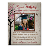 Graduation Gift For Granddaughter, Graduation Present For Granddaughter, Granddaughter Graduation Custom Canvas Print