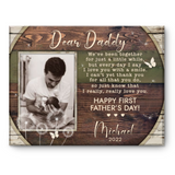 First Father’s Day Photo Canvas, 1st Father’s Day Gift from Baby, First Father’s Day Poem Gift, Personalized First Father’s Day