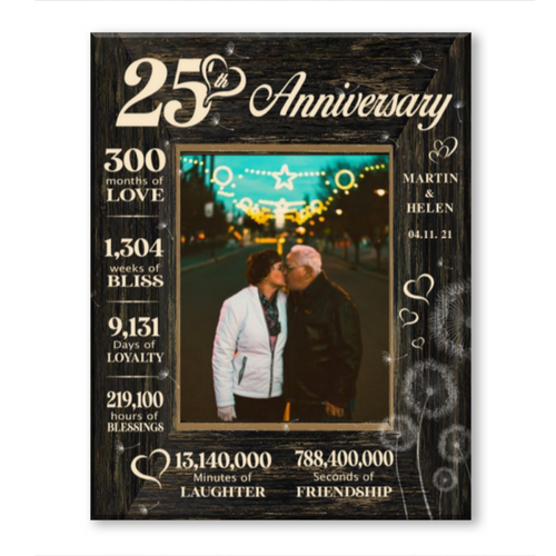 25 Year Wedding Anniversary Gift, 25th Anniversary Gift For Wife, 25 Year Anniversary Gift For Husband