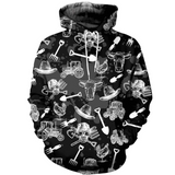 Skull Gifts All Over Printed Farm Skull US Unisex Size Hoodie