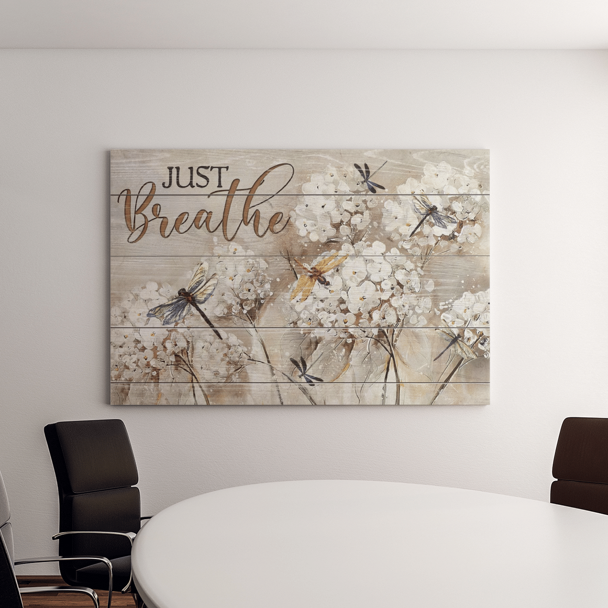 Dragonfly and Dandelions Just breathe and have faith Canvas And Poster,Canvas Prints,Wall Decor Visual Art
