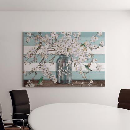 Hummingbird I choose Joy Canvas And Poster, Wall Decor Visual Art