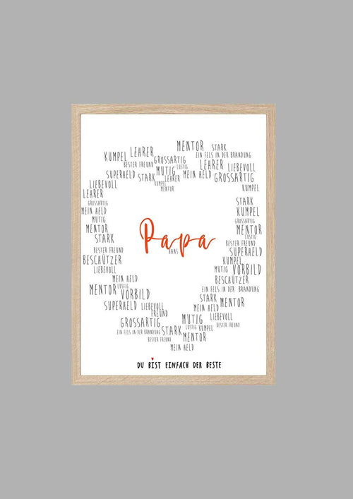 Papa Canvas And Poster, Wall Decor Visual Art, Gift Father's Day