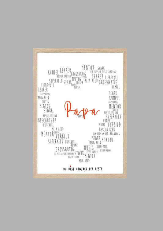 Papa Canvas And Poster, Wall Decor Visual Art, Gift Father's Day