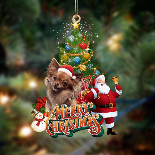 Godmerch- Ornament- Papillon-Christmas Tree&Dog Hanging Ornament, Happy Christmas Ornament, Car Ornament