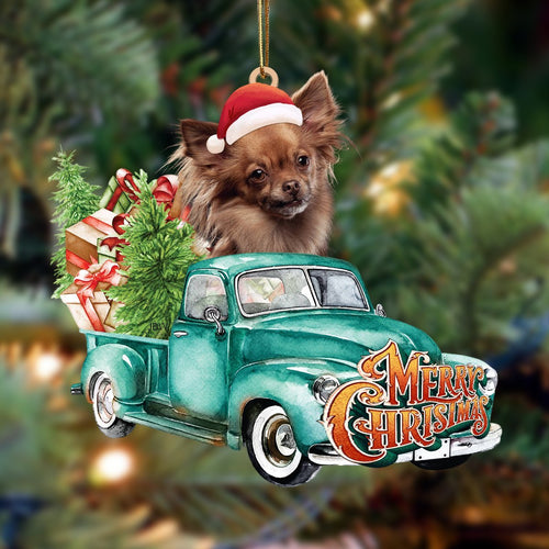 Papillon-Green Truck Hanging Ornament
