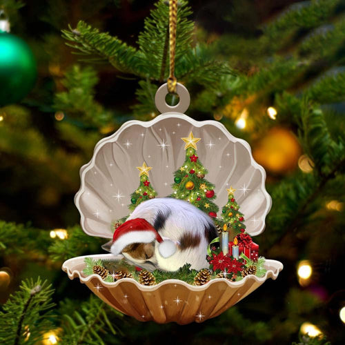 Papillon-Sleeping Pearl In Christmas Two Sided Ornament