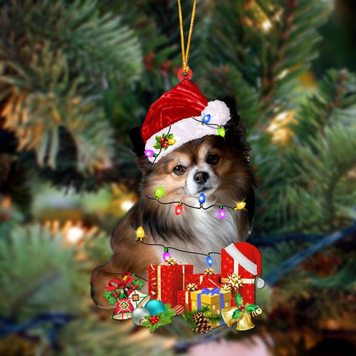 Godmerch- Ornament- Papillon 2-Dog Be Christmas Tree Hanging Ornament, Happy Christmas Ornament, Car Ornament