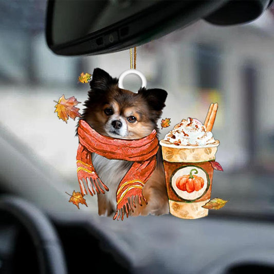 Papillon 2-Pumpkin Spice Kinda-Two Sided Ornament