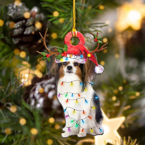 Godmerch- Ornament- Papillon Christmas Shape Ornament, Happy Christmas Ornament, Car Ornament