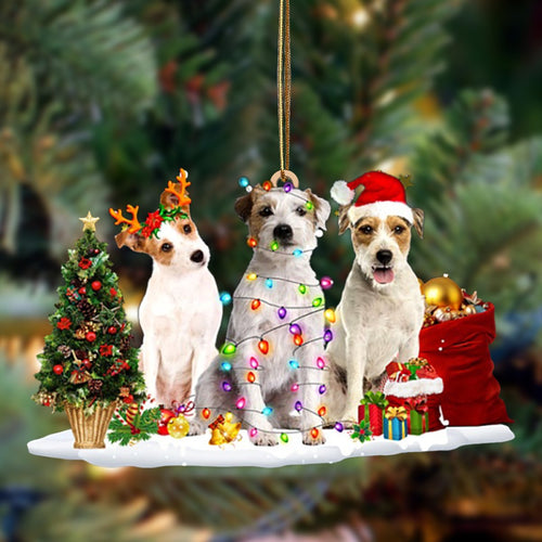 Parson Russell Terrier-Christmas Dog Friends Hanging Ornament