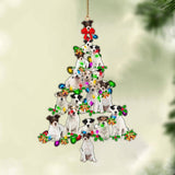 Ornament- Parson Russell Terrier-Christmas Tree Lights-Two Sided Ornament, Christmas Ornament, Car Ornament
