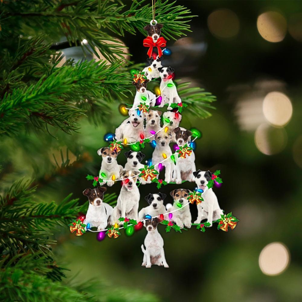 Parson Russell Terrier-Christmas Tree Lights-Two Sided Ornament