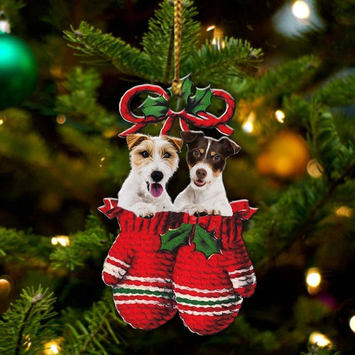Parson russell Inside Your Gloves Christmas Holiday-Two Sided Ornament, Christmas Ornament, Car Ornament