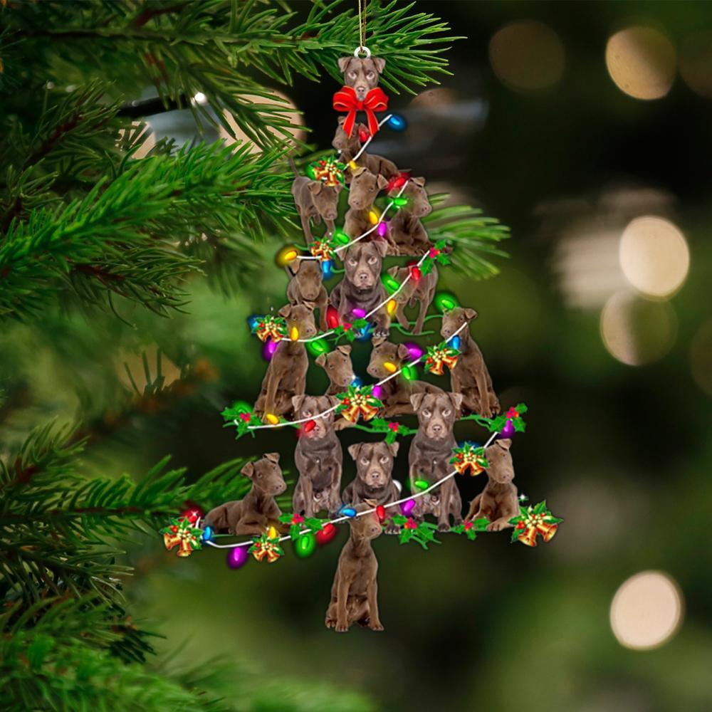 Patterdale Terrier-Christmas Tree Lights-Two Sided Ornament