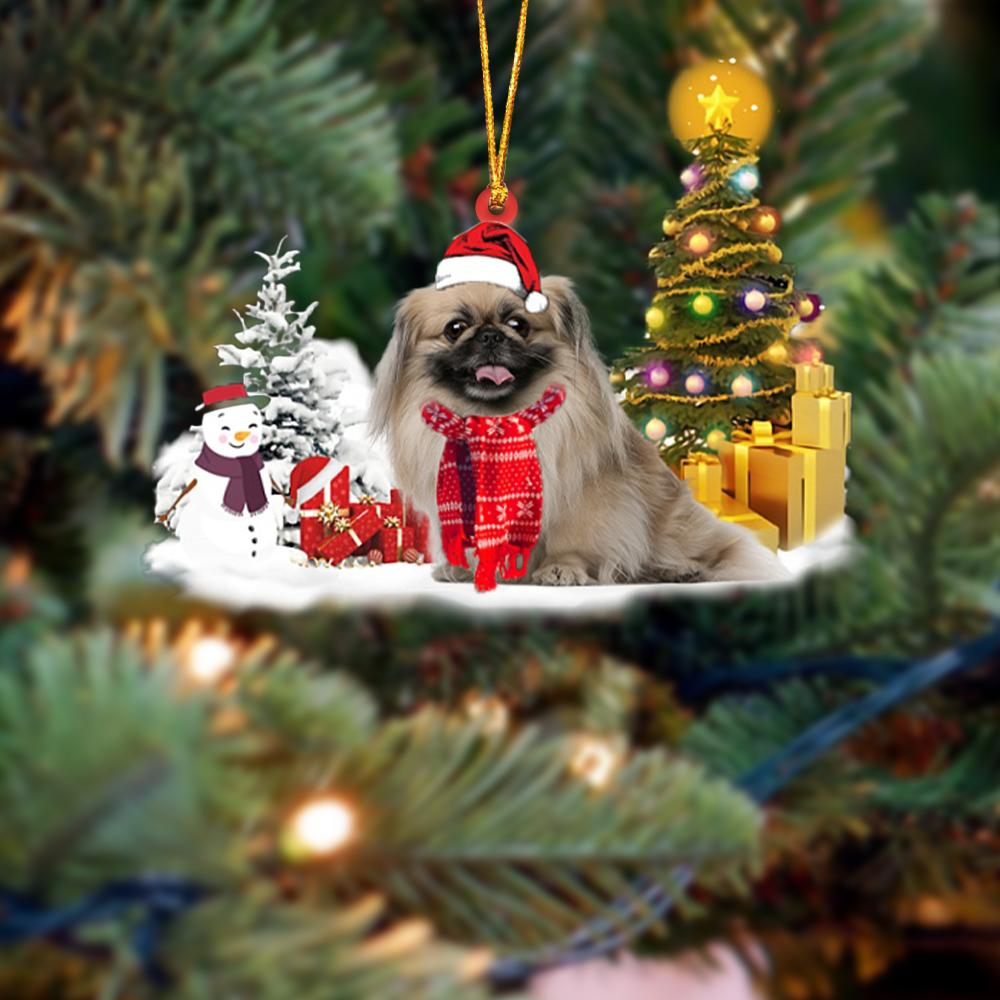 Pekingese Christmas Ornament Christmas Tree Hanging Acrylic Ornament Gift
