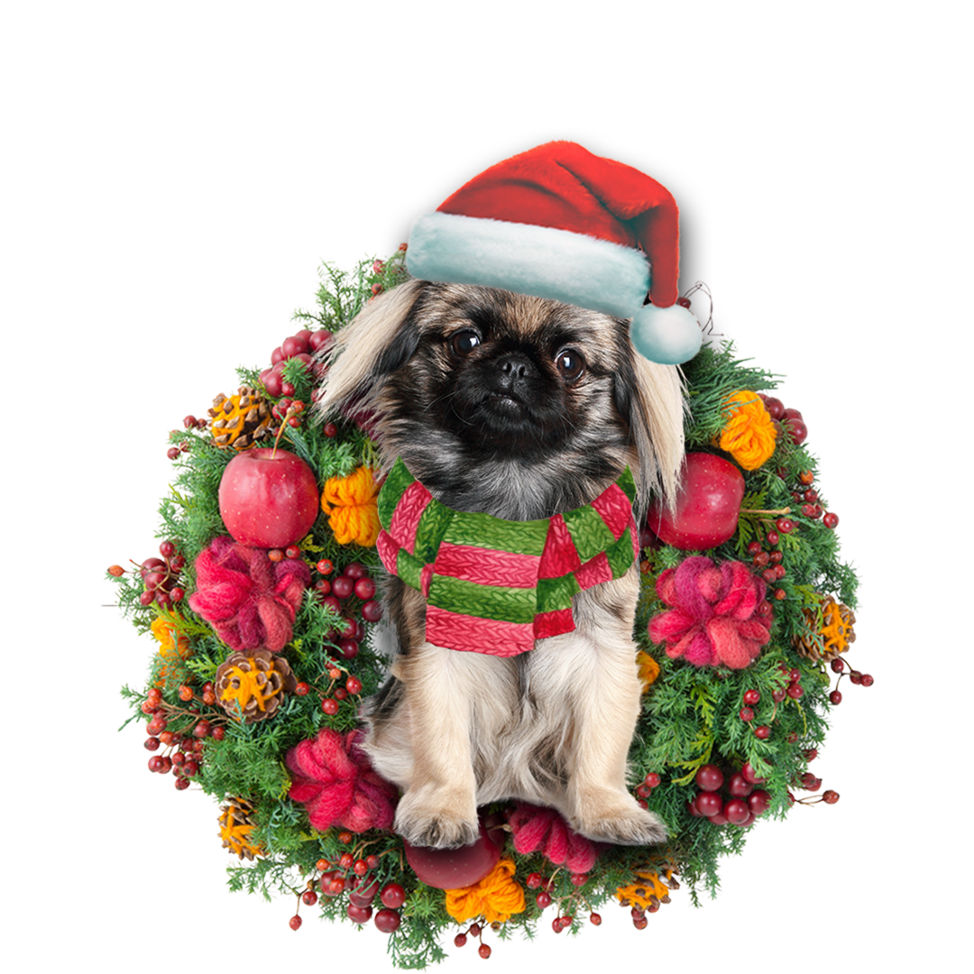 Godmerch- Ornament- Pekingese Christmas Ornament, Happy Christmas Ornament, Car Ornament