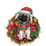 Godmerch- Ornament- Pekingese Christmas Ornament, Happy Christmas Ornament, Car Ornament