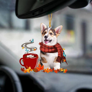 Pembroke Welsh Corgi 1-Fall Chocolate-Two Sided Ornament