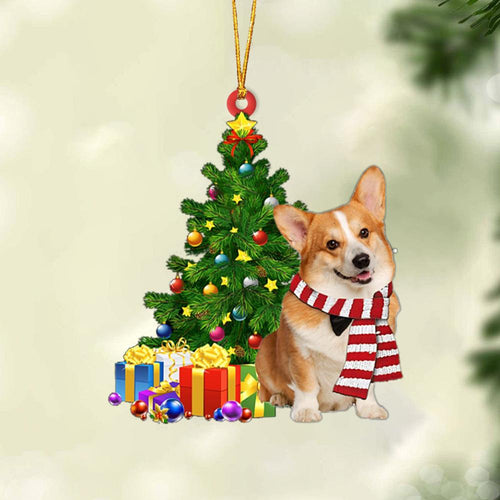 Ornament- Pembroke Welsh Corgi 3-Christmas Star Hanging Ornament, Happy Christmas Ornament, Car Ornament