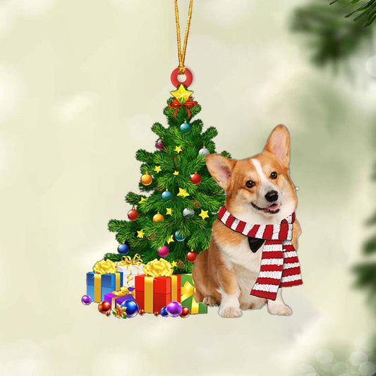 Ornament- Pembroke Welsh Corgi 3-Christmas Star Hanging Ornament, Happy Christmas Ornament, Car Ornament