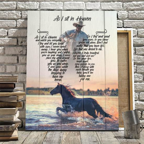 Personalized Canvas, As I Sit In Heaven Canvas And Poster, Wall Decor Visual Art 19