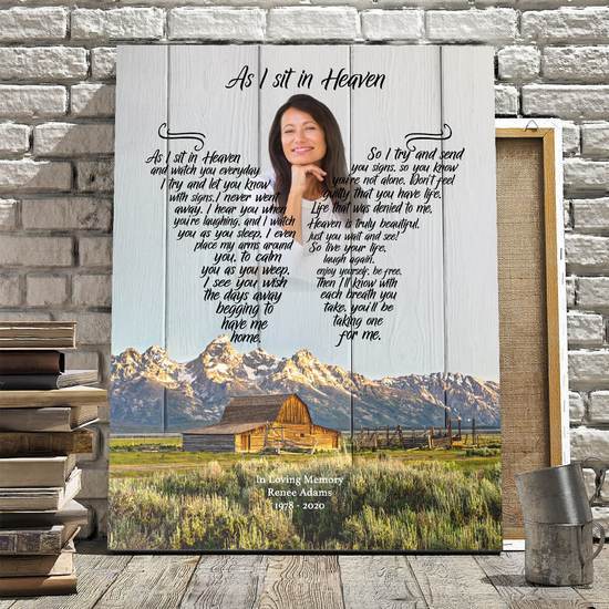 Personalized Canvas, As I Sit In Heaven Canvas And Poster, Wall Decor Visual Art 23