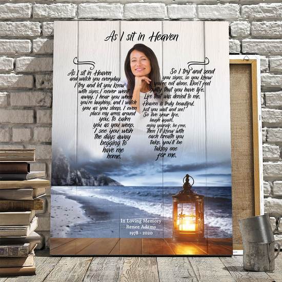 Personalized Canvas, As I Sit In Heaven Canvas And Poster, Wall Decor Visual Art 24