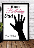 Personaliezd Canvas And Poster, HAPPY BIRTHDAY DAD Canvas And Poster,Canvas Prints,Wall Decor Visual Art, Gift Father's Day
